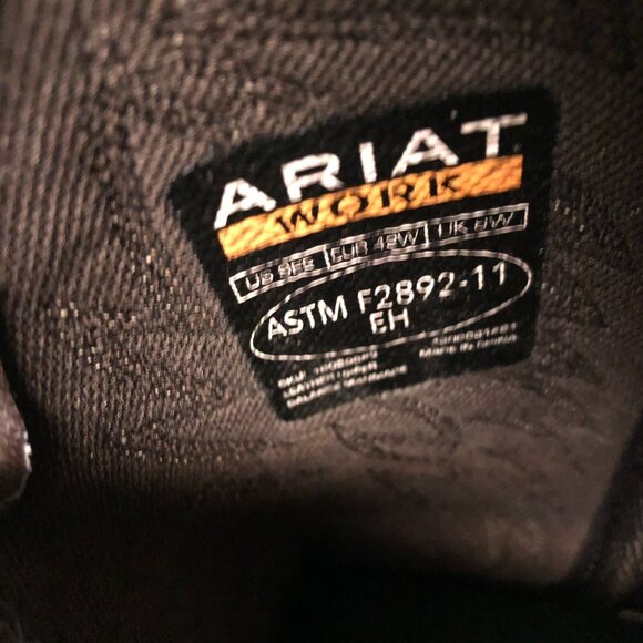 Ariat WorkHog Men's Western Pull-On Work Boots Square Toe Brown H₂O EH - Picture 15 of 16